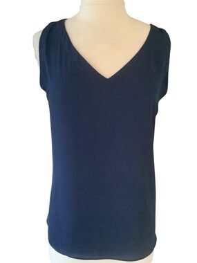 Loft Sleeveless V-Neck Women's Top in Navy